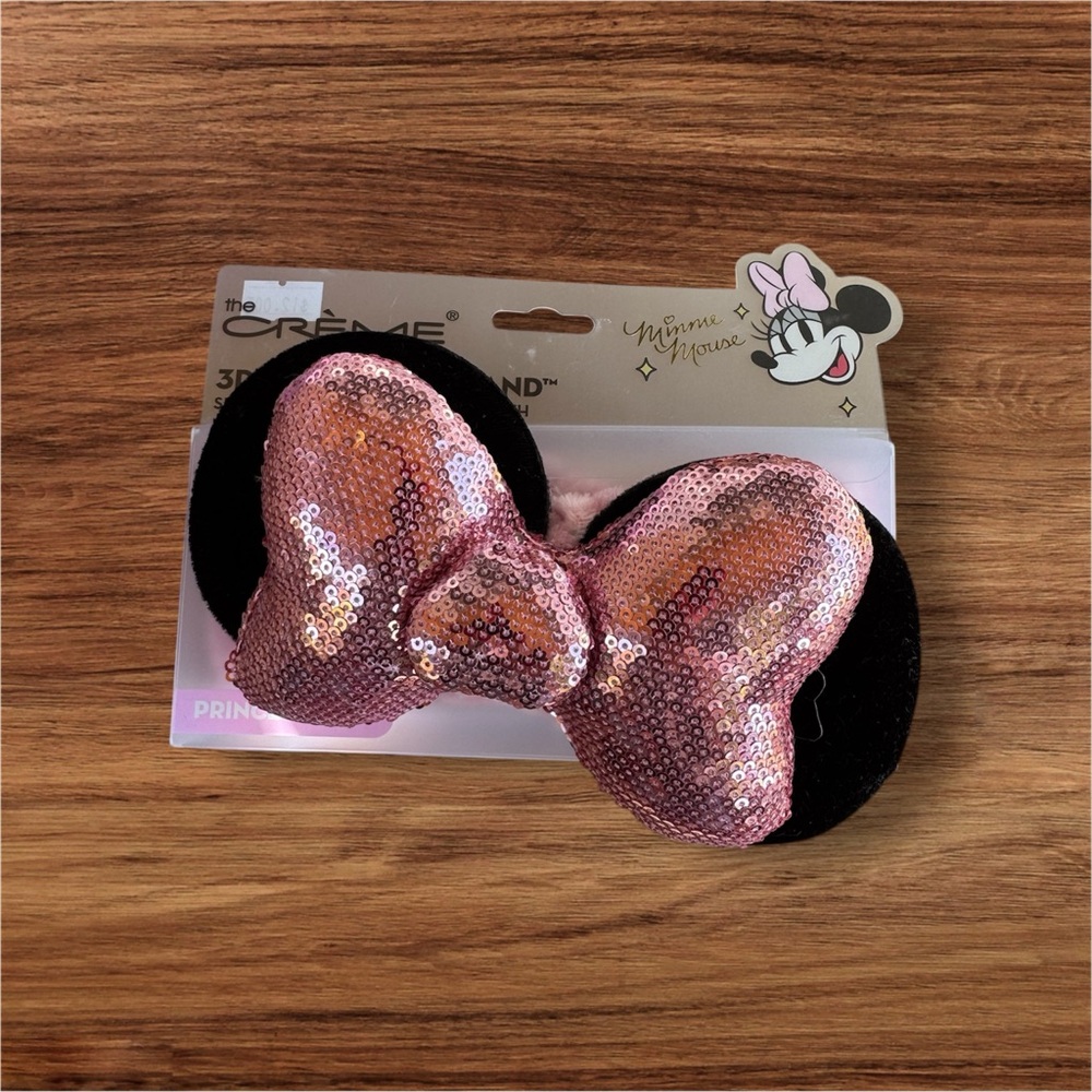 Disney Minnie Mouse Pink and Black Bow Set - Picture 3 of 4